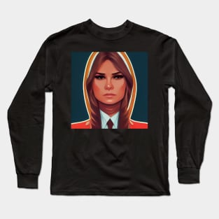 Melania Trump | Comics Style Long Sleeve T-Shirt